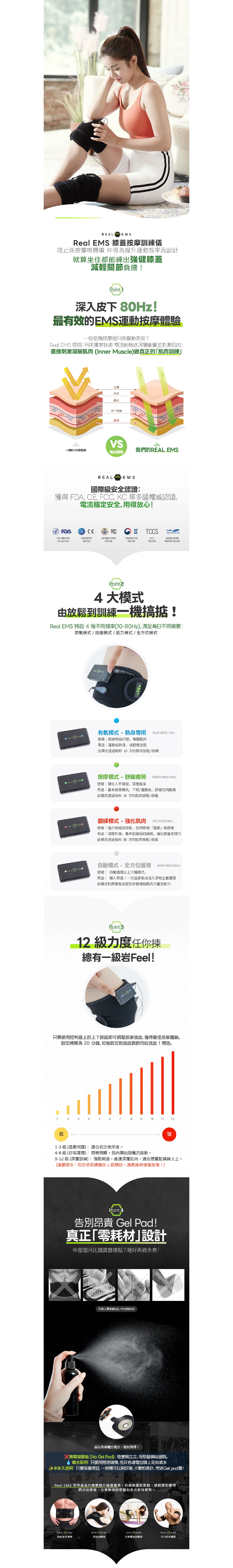 Real EMS Knee Massager (1 Pair)